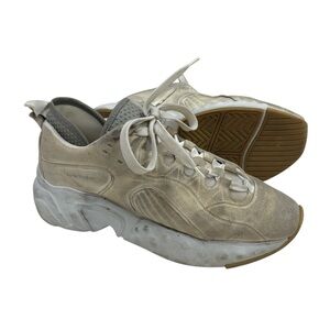 Acne Studios Shoes Mens 10 White Rockaway Tumbled Leather Chunky Sneaker Italy